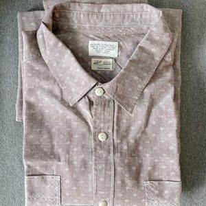 Mens Large AllSaints Cresco Blue Button Down Shirt